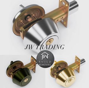 Deadbolt Lock with Key & Thumbturn (Silver/Black/Gold) Suitable Aluminium/Wooden Swing Door Thickness 35mm-50mm