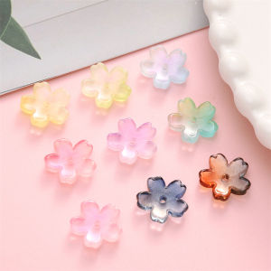 ลูกปัดซากุระสามมิติทำจากแก้วขนาด15มม. 10ชิ้นสำหรับสร้อยข้อมือทำมือต่างหูสร้อยคอพวงกุญแจการทำเครื่องประดับหัตถกรรม DIY