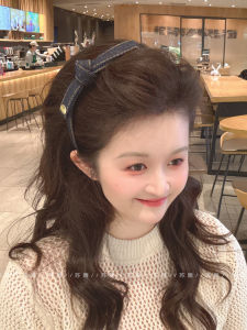 Sweet Butterfly Knot Hairband Womens New 2025 Anti-Slip Toothed Hair Clip Hairband Frizz Control Fashionable Hair Accessories