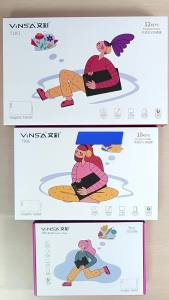 VINSA Graphics Drawing Tablet 330 Ultra-Thin Art Creation Sketch With Battery-Free Stylus 8 Pen Nibs 8192 Levels Pressure