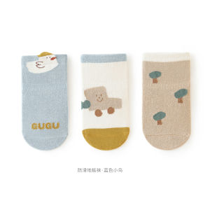 ถุงเท้าเด็กผ้าฝ้ายแท้ ครึ่งแข้ง ป้องกันการลื่น ฤดูใบไม้ผลิ ฤดูใบไม้ร่วง ฤดูหนาว เหมาะสำหรับเด็กผู้ชายและผู้หญิง ถุงเท้าเด็กวัยเตาะแตะ