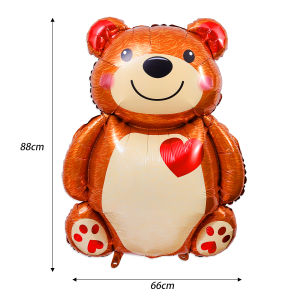 YESPERY ของขวัญวันวาเลนไทน์ความรักครั้งใหญ่หมีลูกโป่งฟอยล์หมั้นของตกแต่งงานวันเกิดงานแต่งงานสินค้าของเล่นเด็ก80 × 60ซม