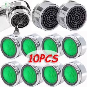 YESPERY ก๊อกน้ำประหยัดน้ำ10ชิ้นตัวกรองแบบถอดเปลี่ยนได้หัวฉีดผสม M24ก๊อกน้ำในห้องน้ำอุปกรณ์ปรับน้ำเป็นฟองฟู่