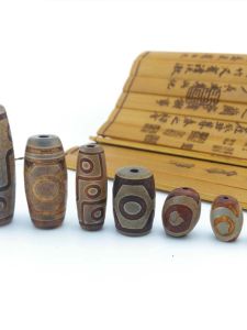 Hanxiu Diy Tự Nhiên Tây Tạng Ba Mắt Hạt Rời Hạt Phụ Kiện Handmade Hạt Cổ Và Trang Sức