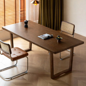 WEISHA | Bàn Ăn Gỗ Sồi Walnut Hiện Đại Kích Thước Lớn