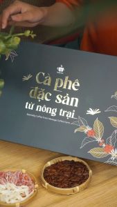 Hộp Quà Tết Cao Cấp Set Quà Tặng Cà phê Đặc sản- Comnbo Cafe nguyên chất hòa tan kèm phin ly từ Message Coffee