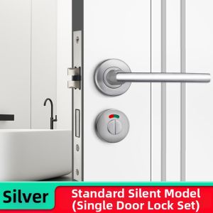 YAGEMAN | Red and Green Indicator Bathroom Lock 304 Stainless Steel Black