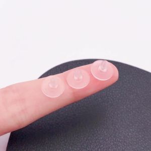 100 Chiếc Nút Bịt Tai Bằng Silicon Trong Suốt Hình Tròn Chất Liệu Nhựa Dùng Làm Phụ Kiện Tự Làm Đồ Trang Sức