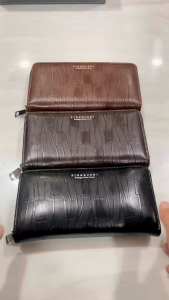 Man Clutch Wallet With Zipper Kingdushi 2025-2 Dompet Panjang Pria Wanita Muat HP PU Leather Kilat