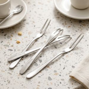 YUANSHANZHU | Heavy Duty Stainless Steel Fruit and Dessert Forks 5 Pieces