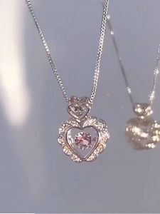 ESCOBAL✨พร้อมส่ง สร้อยเพชร Pink Diamond จี้เพชร สร้อยคอเงินแท้ สร้อยคอแฟชั่น สร้อยเงินแท้ สร้อยคอเพชร สวมใส่ได้ทุกโอกาส ซื้อให้แฟน ซื้อให้คนรัก ของขวัญวันครบรอบ พร้อมส่ง!!!