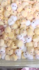 YONGQING ชิ้นมินิระเบิดช้าปล่อยบีบของเล่นเหนียว TPR นุ่มมินิไก่นุ่ม ของเล่นคลายเคลียด ของเล่นบีบ ของขวัญคริสต์มาส ของขวัญวันเกิด