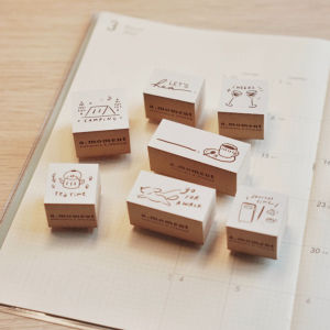 Amoment Slow Life Seal | Lets Hea Original Fresh Journal Wooden Decorative Collage Handmade