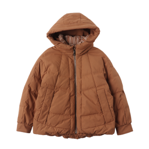 WUSEWUWEI | Comfortable Knitted Hatless Womens Down Jacket Vintage Patchwork Color Block Flower Pattern Retro Style Thickened Cotton Duck Feather