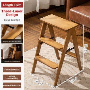CHUJUN | Foldable Portable Multi-functional Stool Step Ladder 3 Steps