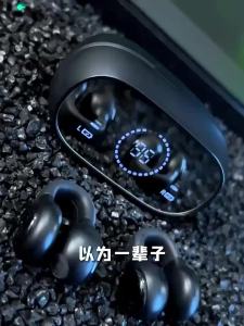 Ear-Clip Wireless Headphones Bluetooth Headset With Mic Handsfree Noise Canceling Earphones Clip Ear Music Sports Gaming Earplug