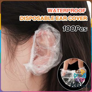 KLIMO Waterproof Disposable Ear Covers Caps Earmuffs for Hair Dye Shower Bathing Salon Dyeing hair 100Pcs
