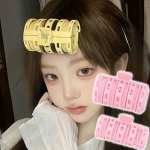 Dorisna ที่ม้วนผมนุ่มคลิปหนีบตกแต่งรากผมหน้าม้าดัดผมการแก้ไขสิ่งประดิษฐ์ที่มีกาวในตัวขี้เกียจจัดแต่งทรงผม