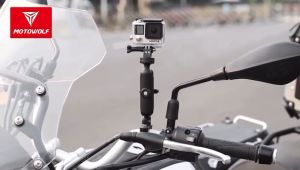 MOTOWOLF Motorcycle Dash Cam Holder Camera GoPro Mount Pemegang Kamera Motosikal Basikal Bicycle MDL3519