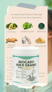 HEALTH SECRET Avocado Multigrains | With Moringa Leaf Spirulina and Prebiotic | Multivitamin Avocado Grain Powder (500G)