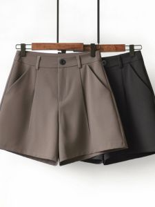 High Waist A-Line Shorts Womens Suit Summer Versatile Hot Pants Loose Slimming Wide Leg Casual Pants Spring Autumn New Arrival