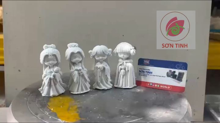 Tượng tô màu CÔNG CHÚA CỔ TRANG, tượng thạch cao (Không kèm màu), tượng ...