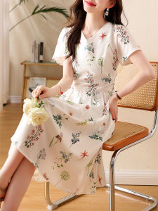 DAIXIANGFEIZI | Đầm A-Line Tay Ngắn Elegance Slim