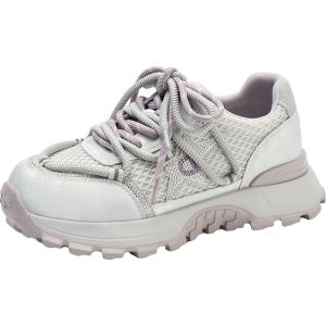 Josiny | Breathable Mesh Chunky Heel Platform Shoes for Women