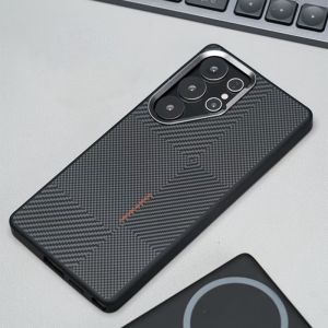 Carbon Fiber Texture Magnetic Charge Case For Samsung Galaxy S26 S25 S24 S23 Ultra Anti-fall Matte Alloy Lens Protector Cover