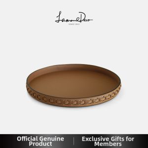 LAMOME DECO | Leather Scented Perfume Tray for Living Room Tea Table Decoration and Storage