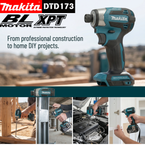 Makita | Makita DTD173 18V Brushless Bare Impact Driver 180Nm Max Torque T Mode Ring LED Light For DIY Woodworking No Battery Included