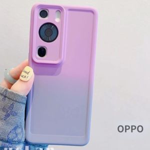 OPPO A3S A5 A5S A7 A8 A9 A11X A15 A16 A17 A17K A31 A32 A35 A52 A53 A53S A54 A55 A57 A58 A72 A73 A73 A77S A78 A92S A93 A94 A96 A98 Soft Silicone Gradient Dual Color Splicing Shockproof Phone Case Cover