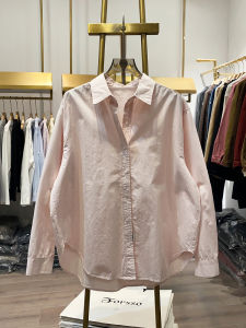 [Xiaoai Stall Real Shot] Fancy Pure Color Long Sleeves Shirt Womens Loose Bandage Dress Shirt Commuters All-Matching Tops