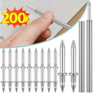 200/50PCS Double-Head Seamless Installation Nail with Sleeve Skirting Thread Rust-Proof Metal Nail Home Wooden Furniture Fixator