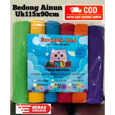 6 PCS BEDONG AINUN BEDONG BAYI POLOS WARNA PERNEL BAYI JUMBO UK 110X90 CM
