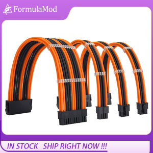 FormulaMod NCK2 Series PSU Extension Cable Kit 300mm ATX24Pin PCI-E8Pin CPU8Pin Solid Color Cable Mix Combo With Combs