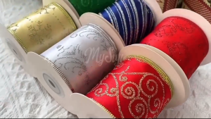 Sunlight 5cmX270cm Xmas Ribbon Christmas Ribbons Roll Wired Christmas Ribbon Christmas Decor Merry Christmas Ribbon For Gift Box Christmas Tree Ribbon & Bows Decoration Christmas Bow Ribbon Christmas Bowties For Xmas Tree Decor  Xmass Decoration Sale