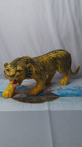 Pajangan Patung Macan/Harimau Unik Murah Ukuran Besar Warna Kuning