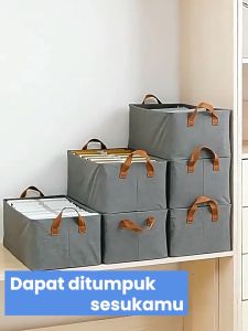 Dejavu Foldable Underwear Storage Box Non Woven Clothing Organizer Storage Box Tempat Penyimpanan Serbaguna HSB228