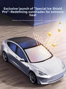 HELLOLEIBOO | Upgraded Thick Sunshade for Tesla Model Y/3 UV Protection Heat Insulation