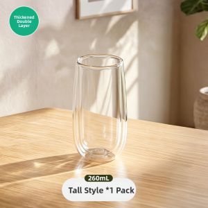 GIANXI | Double Layer Borosilicate Glass Drinking Cup Home Use Heat Resistant