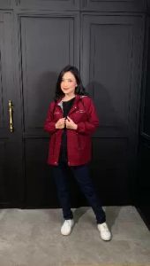 Jaket Wanita Model Casual Trendy Korean Style Kekinian Warna Hijau Toska