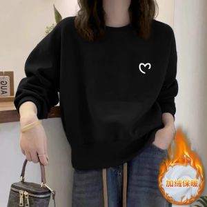 เสื้อแจ็คเก็ตผ้าฝ้ายหลวมสไตล์เกาหลีฤดูใบไม้ร่วงและฤดูหนาวสำหรับผู้หญิง ทรงหลวมสบายๆ คอกลม แขนยาว ปกติ