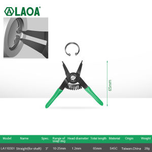 LAOA | LAOA 3 Inch Circlip Pliers Set 4 Styles Straight/Bent Snap Ring Pliers 10-25mm S45C Steel 60-80mm Tool
