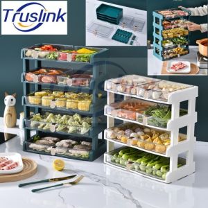 【SG Seller】Truslink Up Graded High Quality Multi Layer Hot Pot Food Plate Steamboat Dish Plate Shelf PP Material Kitchen Table Storage Tray Steamboat Food Organiser