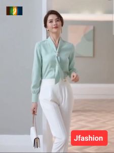 Kemeja Lengan Panjang Wanita Gaya Korea & Variasi Syal Model Terbaru