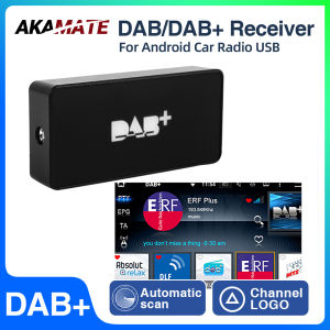 DAB+ DAB Receiver Antenna for Android Car Radio Stereo Player with USB Adapter Automatic Scan Support Channel List LOGO App Use