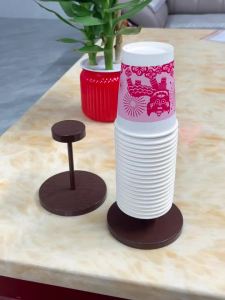 Walnut‑Wood Disposable Cup Storage Rack Paper‑Cup Dispenser Holder