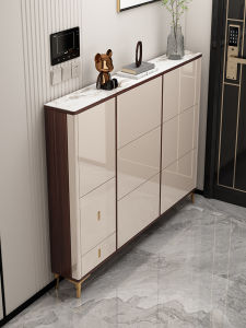 Ultra-Thin Modern Minimalist Doorway Shoe Cabinet Large Capacity Flip-Open Home Entrance Hall Cabinet Luxury Design Furniture