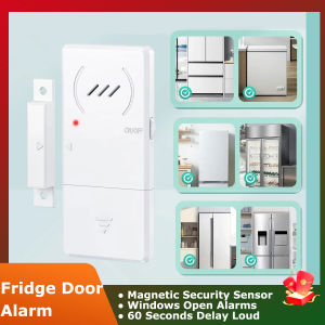 Magnetic Security Sensor Refrigerator Door Alarm Windows Open Alarms 60 Seconds Delay Loud 96 dB for Home Store Offic